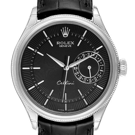 rolex cellini date 18k white gold case men& 39|rolex cellini gold price.